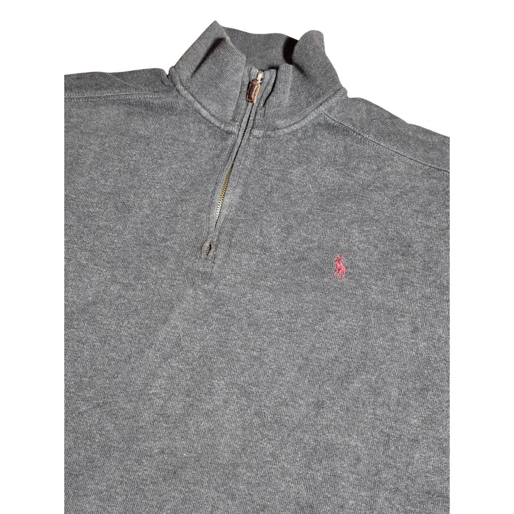 Polo Ralph Lauren‎ 1/4 Zip Pullover XL Lot 2 Gray Sweater Pony Logo